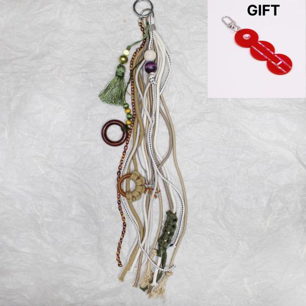 

Mirage Keyring - BTS RM Worn Sand-Colored Macramé Charm, 50cm Desert-Inspired Korean Style 50cm