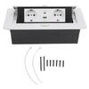 Recessed Desktop Outlet Box Water Proof Power Hub Conference Room Countertop Socket 2 Prong Hole