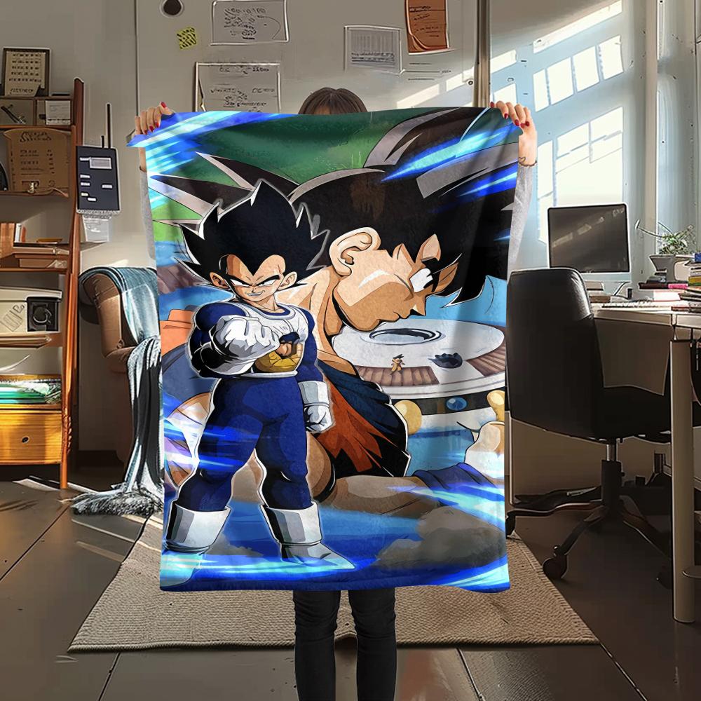 Dragon Ball character Print Flannel Blanket High quality Comfortable for All Seasons Home Decor Warmth and Comfort Perfect for Christmas Gifts