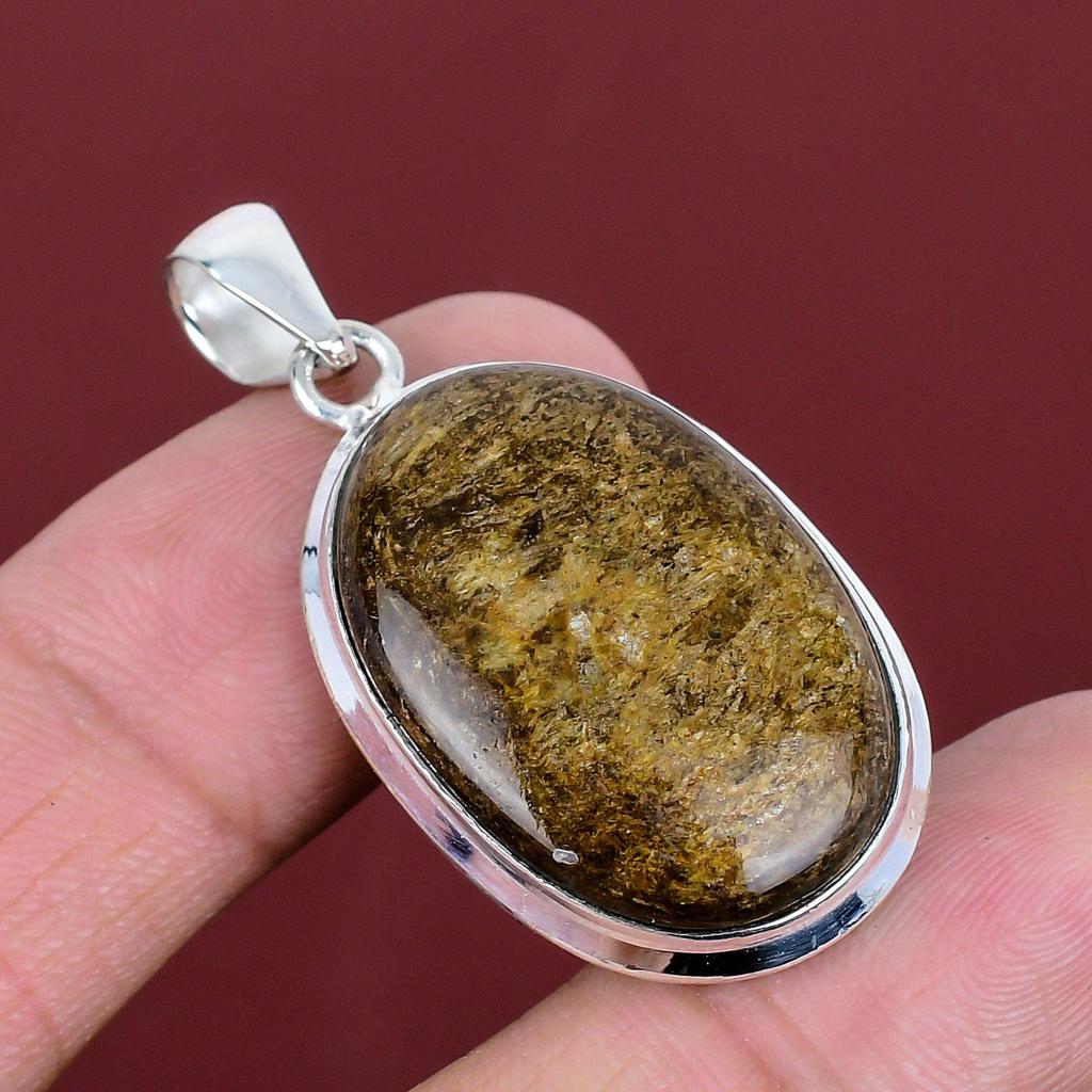 Bronzite pendant 925 sterling silver pendant antique jewelry top quality gemstone pendant handmade jewelry gifts for women statement pendant