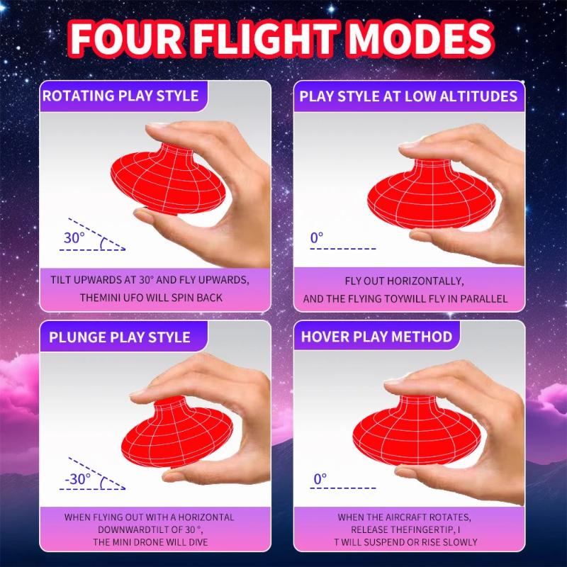 Flying Ball Boomerang UFO Flyorb Magic With LED Lights Drone Hover Ball Fly Nova Orb Flying Spinner Fidget Toys Children Gifts