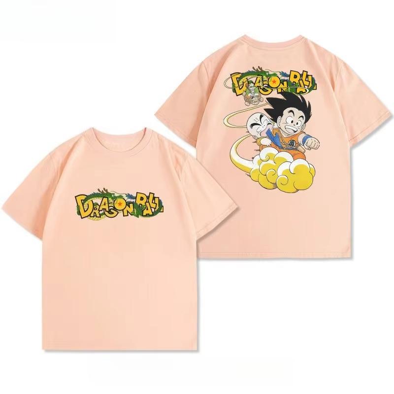 

2026 новый Dragon Ball Goku аниме коллаборация модный бренд летняя короткорукавная футболка для мужчин чистый хлопок повседневная одежда 4XL