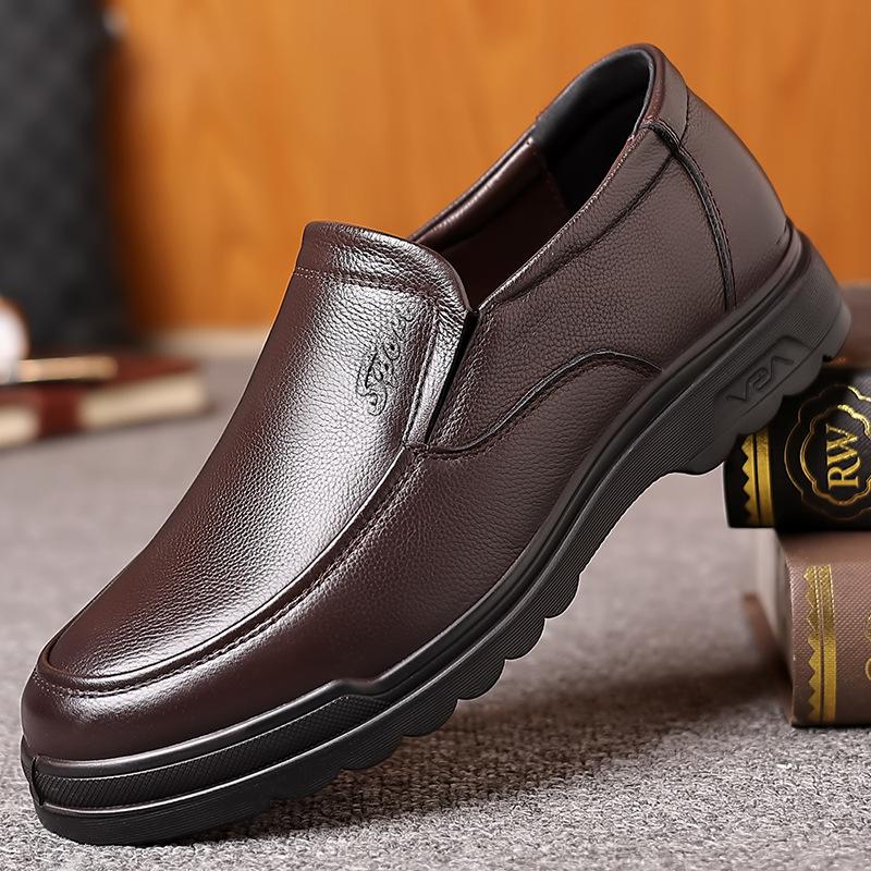 Fashion Men's Casual Business Shoes Genuine Leather Men Slip-on Loafers Mens Comfortable Driving Flats