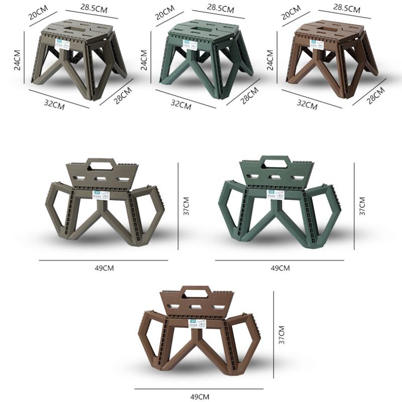Folding Stool Portable Household Plastic Small Stool Outdoor Fishing Camping Matzah Stool Stall Children Small Bench