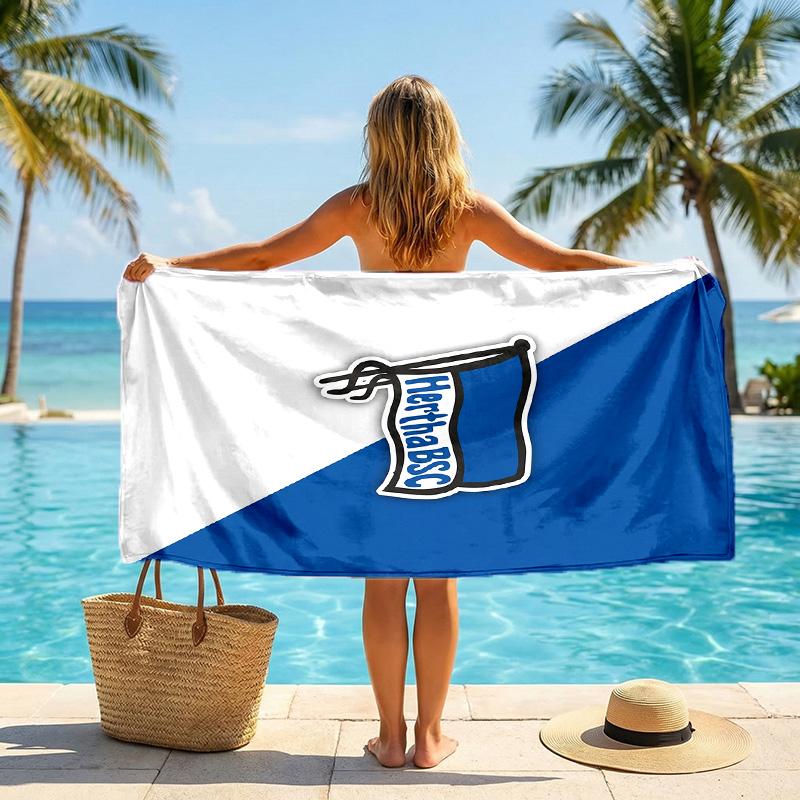 Hertha Bsc FC Print Quick Dry Beach Towel Microfiber Absorbent Portable Travel Swimming Towel