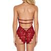 Sexy Bra Solid Color Lace Hollow Bodysuit Sling Bras Underwear for Spring