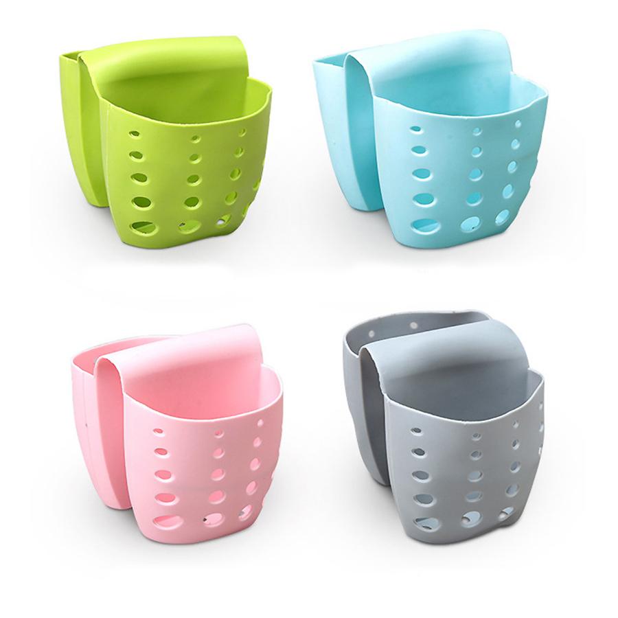 Kitchen Accessories Sink Double Basket Soap Sponge Holder Utensils Organizer Bag Bathroom Hanging Drain Basket Storage Rack