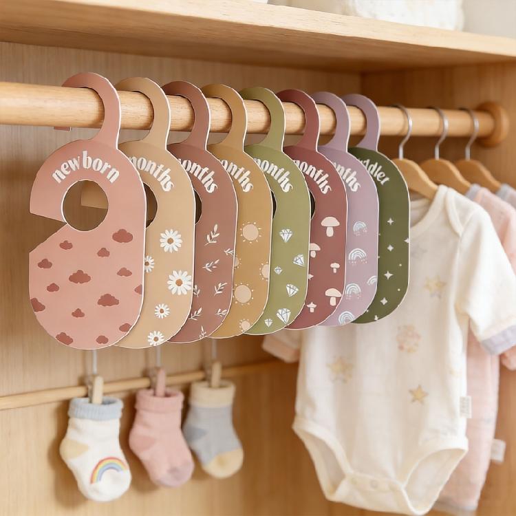 8 Sheets PVC Baby Closet Organizers Cards Ideal For Sorting Infant Apparel And Accessories