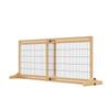 Freestanding Dog Gate, Foldable Pet Fence, Indoor Wood Barrier, Stair Gate with Support Feet, for Doorway, Hallway, Small and Medium Dogs