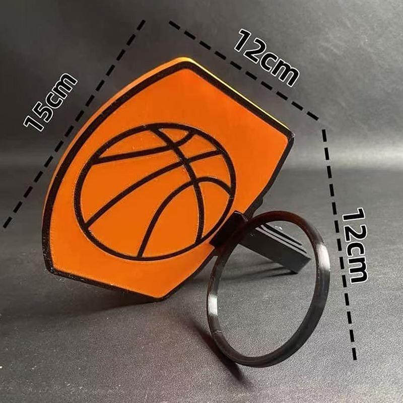 Wall-Mounted Basketball Hoop Miniature 3D Printed Plastic Basketball System Suitable Waste Disposal Hoop Model