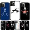 Hair Scissors Phone Case For iPhone 17 Air 14 15 16 13 12 Cover For Apple 14 15 16 Pro Max 6S Plus Coque