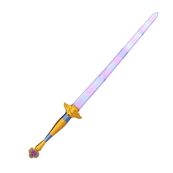 40,5" Einziehbarer Anime Cosplay Bedruckter Ausziehbarer Requisit für Halloween Lila Waffe Waffe 3D Kostüm Bühnenperformance