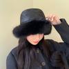 Autumn and Winter New Hat Women's Imitation Mink Bucket Hat Winter Warm Plush Thickened Mongolian Hat