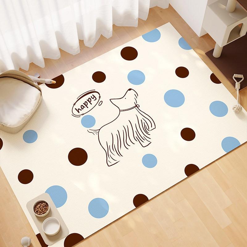 Cartoon Pet Rug Waterproof Stain Resistant Easy Clean Floor Mat Dogs Cats Living Room