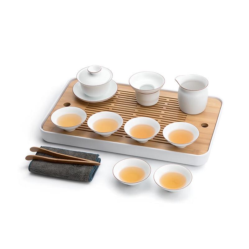 

Nanshan Mr. Hand-Painted White Porcelain Kung Fu Tea Set