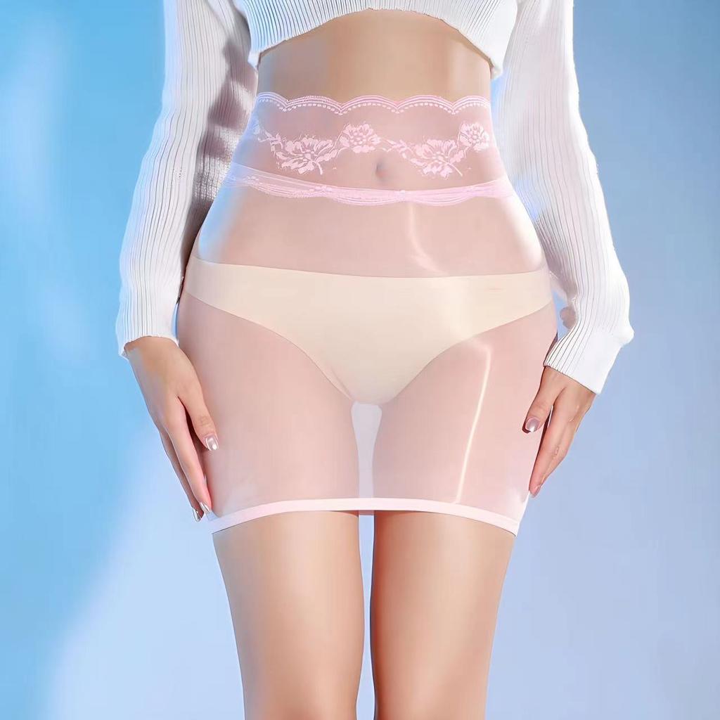 Sexy Women Ultrashort Skirt Thin Sheer See Through Erotic Mini Cute Skirt Tight Elastic Packet Hip Dance Skirts Oil Glossy Shiny