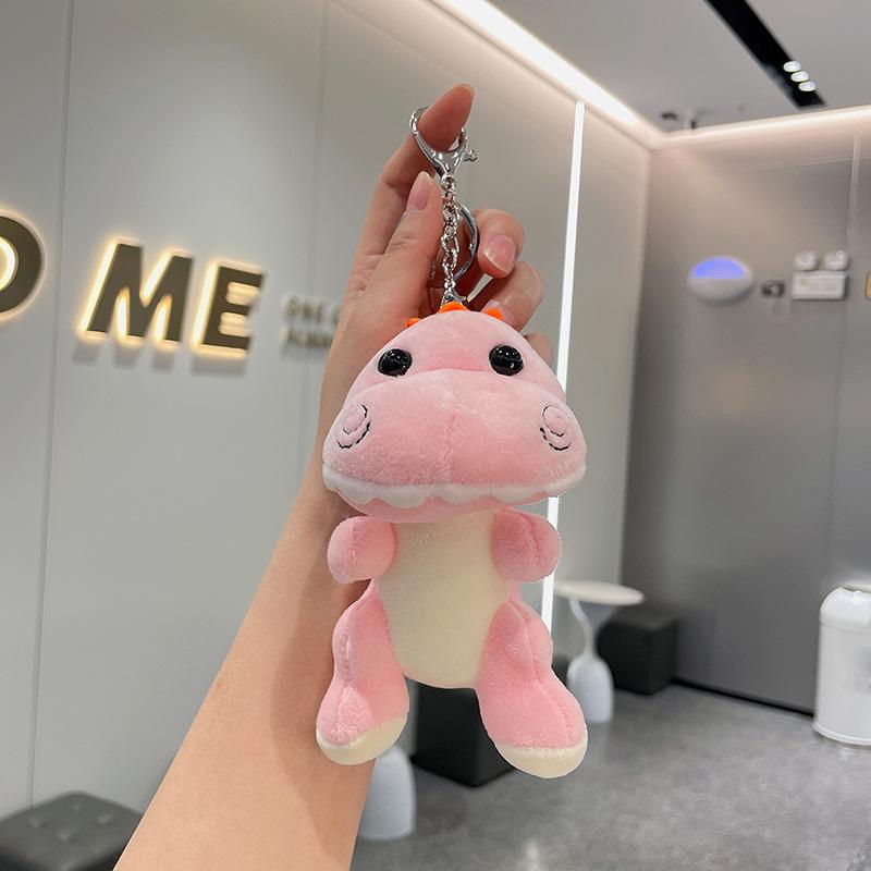 Cartoon little dinosaur plush schoolbag hanger doll figurine keychain pendant ornament doll plush toy small gift