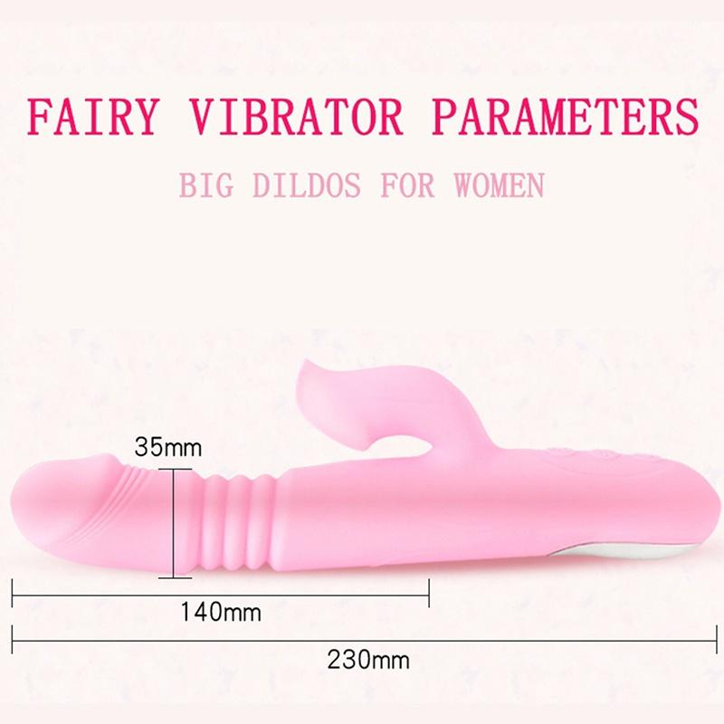 New Telescopic Heating Vibrator for Women G Spot Big Dildo Vaginal Tongue Licking Sex Toys Licking Clitoris Stimulation