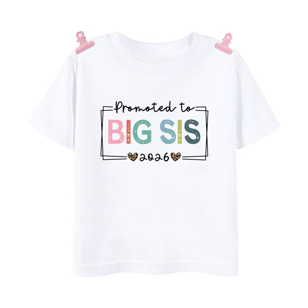 Children's T-Shirt Big Brother Big Sister Print Summer Short Sleeve Tops Fashion O-Neck Tees Outdoor Casual Children's Clothing