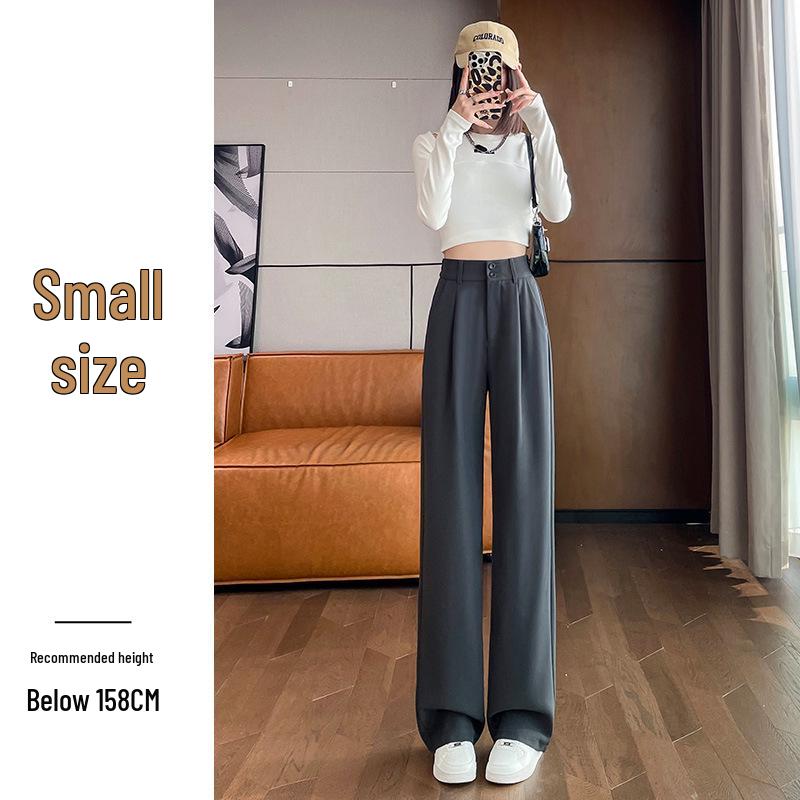 Women's 2024 Spring/Autumn Slimming Drape Pants - Narrow & Wide Leg, High-End Straight-Leg Suit Style