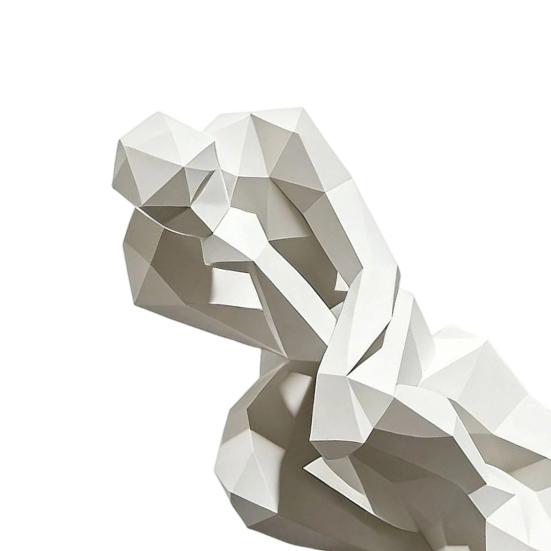 Thinker Ornaments 3D Printed Nordic Style Statue Compact Modern Art Figurine Sharp Edges Desktop Bookshelf Sculpture