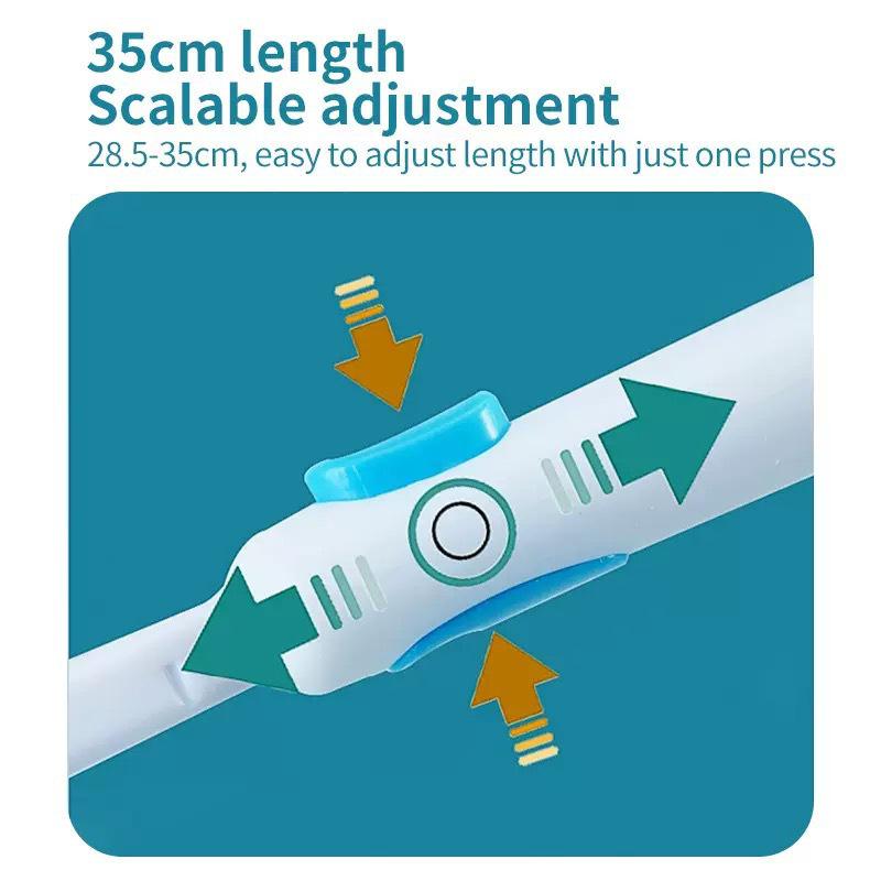 Blue Flexible Long-Handled Retractable Brush for Fish Tank Cleaning
