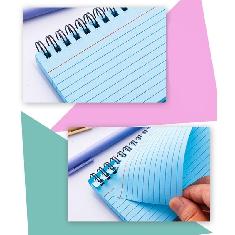 Twin-Wire Binding Notepads 50 Sheets Lined Pocket Notepads Wirebound Writing Pad Small Notebook for Writing 4.9x2.9Inch