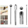 4 Stück Edelstahl Fliesenboden Fugenpresse Ball plus 5 Stück Schönheitsfugenwerkzeug Set zum Füllen von Fliesenfugen und Glätten von Fugen