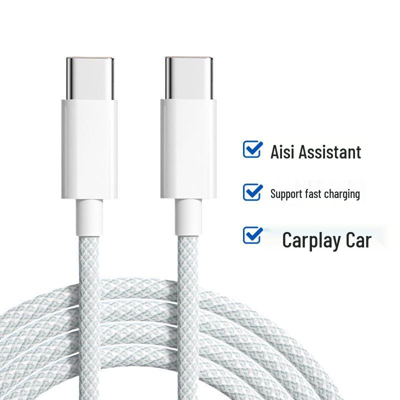 Compatible 30W Fast Charging PD Data Cable for iPhone 15 Series and Apple 16 Pro Max.