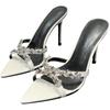 Pointed rhinestone slippers women's 2025 summer royal sister sexy high heels beautiful high heel sandals