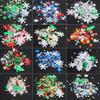 1 Box Christmas Nail Glitter Sequins Snowflake Pentagram Pattern Irregular Shape Festive Manicure Accessories