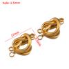 No Fade 5pcs Stainless Steel Twist Knot Connectors Double Hole Charms Pendants For DIY Handmade Bracelet Necklace Jewelry Making