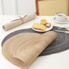Washable Table Mats Coasters Oval Braided Table Place Mats Heat Resistant Pad  for Dining Table