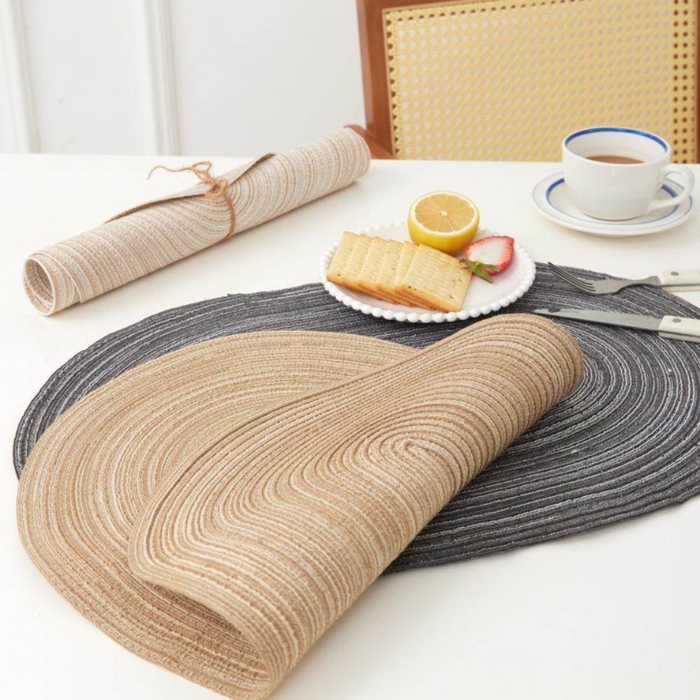 Washable Heat Resistant Pad Hand-woven Braided Table Place Mats  for Dining Table