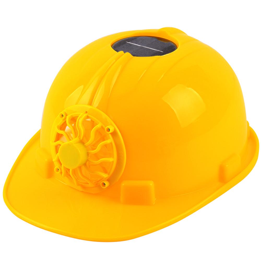 Solar Powered Cooling Fan Safety Helmet 