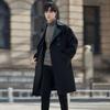 ROMON Men's Autumn/Winter Lapel Trench Coat