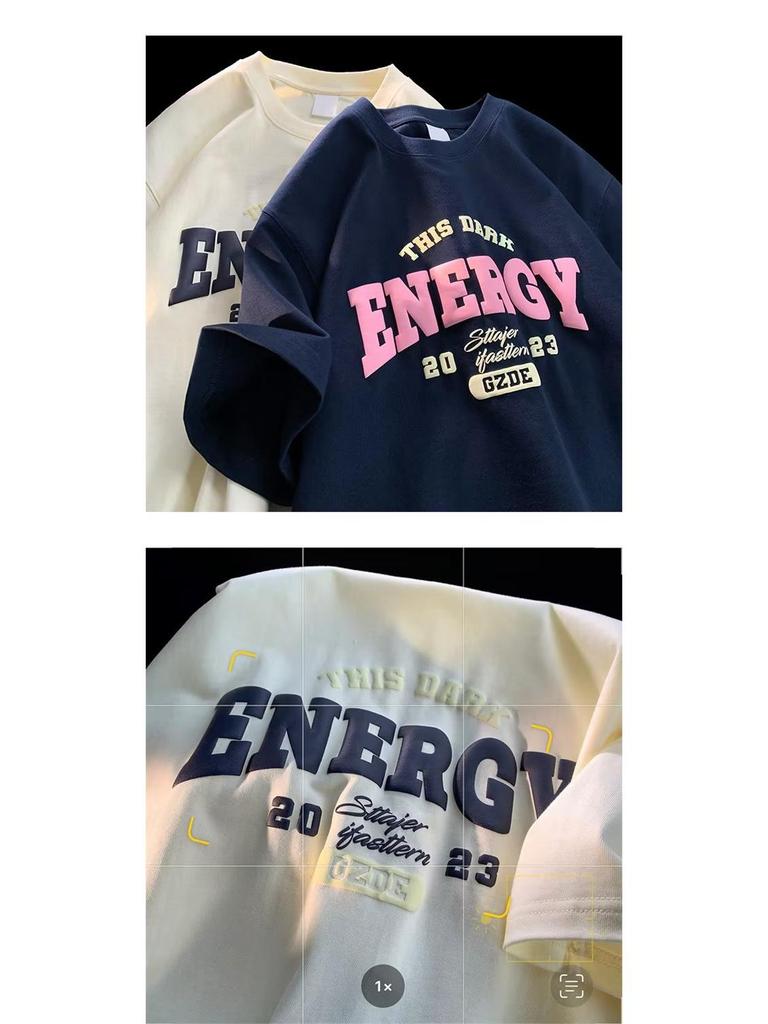 Men's Burgundy Oversized Retro Summer T-Shirt - Short Sleeve, Pure Cotton, Five-Sleeve Trend