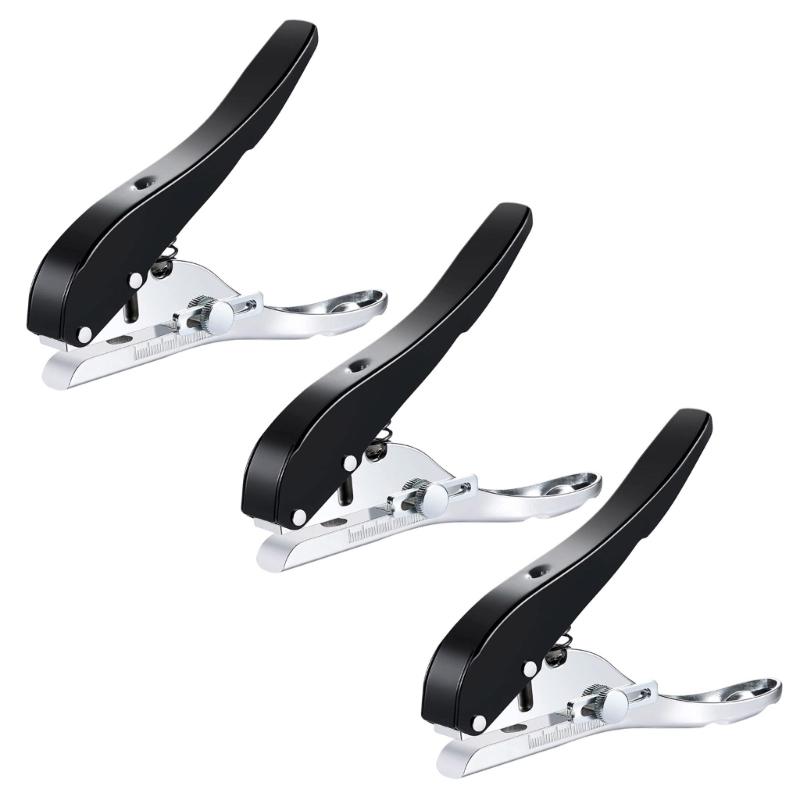 

3PCS Heavy Duty Hole Punching Pliers 8mm Adjustable Hole Puncher Ergonomic Grip For Leather Craft Woodworking Cardboard 1