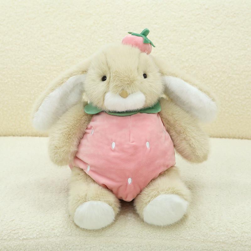 Fruit Orange Coconut Bear Strawberry Rabbit Plush Toy Cute Baby Doll Figure