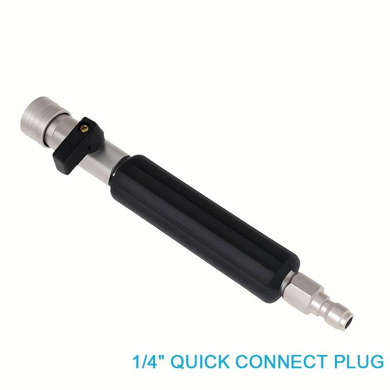 

High-Pressure Ball Valve Extension Rod - 1/4 Quick Insert + M22-14 Thread, Optional 90° Spray Nozzle