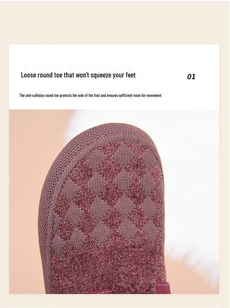 2025 Women's Thickened Velvet Winter Shoes: Non-slip Old Beijing Cotton Boots for Middle-aged & Seniors