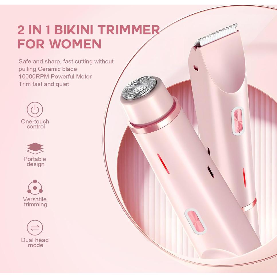 2025 New Glow Aura Bikini Shaver,Glowshave 2-in-1 Women's Body Shaver