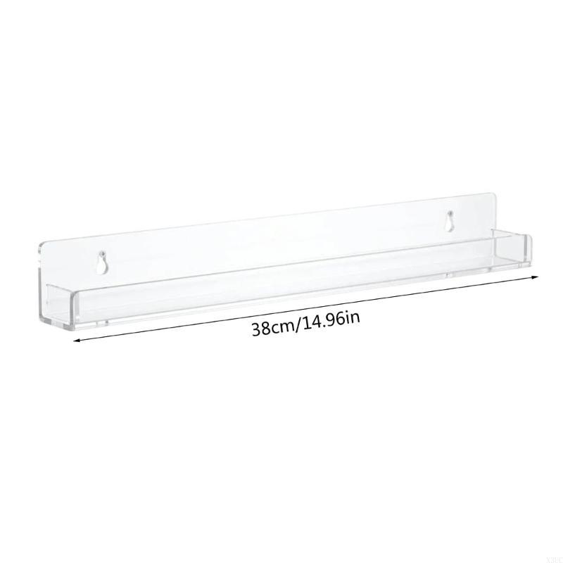 Acrylic Bathroom Shelves, Acrylic Shelf Transparent Wall Mounted, Thick Acrylic Shower Shelf, Clear Storage Display Rack X3UC