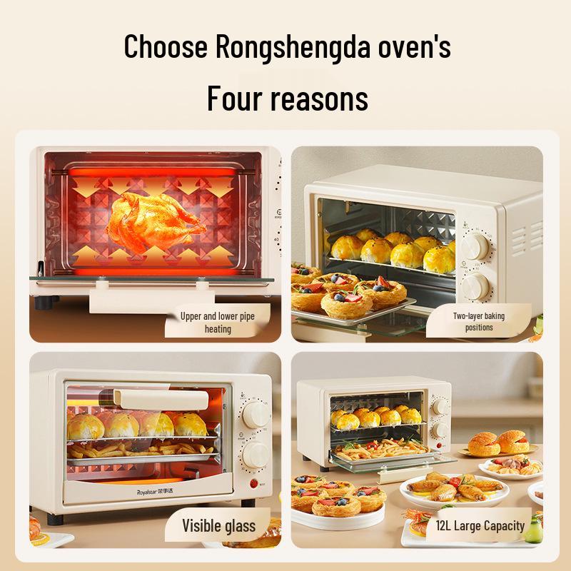 Rongshengda 12-Liter Vertical Multi-functional Electric Oven for Home Baking