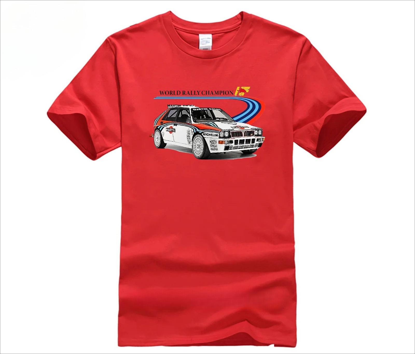 Fashion Hot Sale Tshirt Italian Classic Delta Hf Martini Racing Rally Car Vintage Tee S