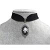Gothic Black Skull Velvet Choker