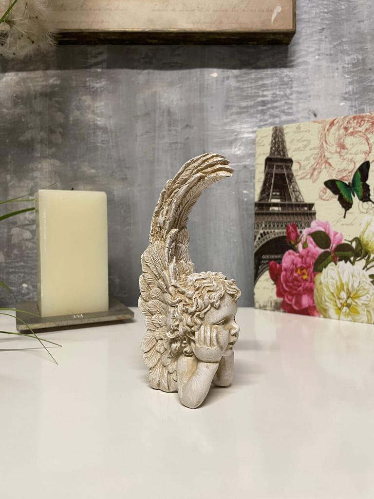 Figurine of a Pensive Angel from Resin Angel Decoration
