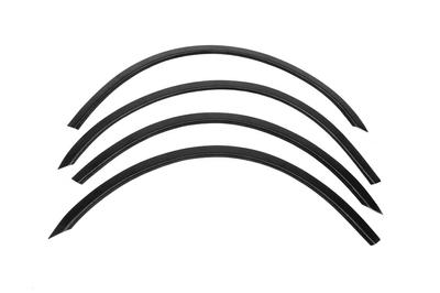 Revestimientos de arco (4 piezas, negro, plástico ABS) Para Mercedes Clase E W211 2002-2009