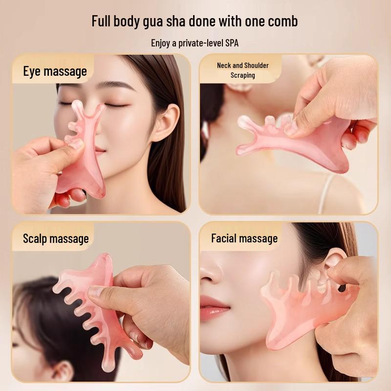 Multifunctional 4-in-1 Resin Scalp and Face Massager Comb