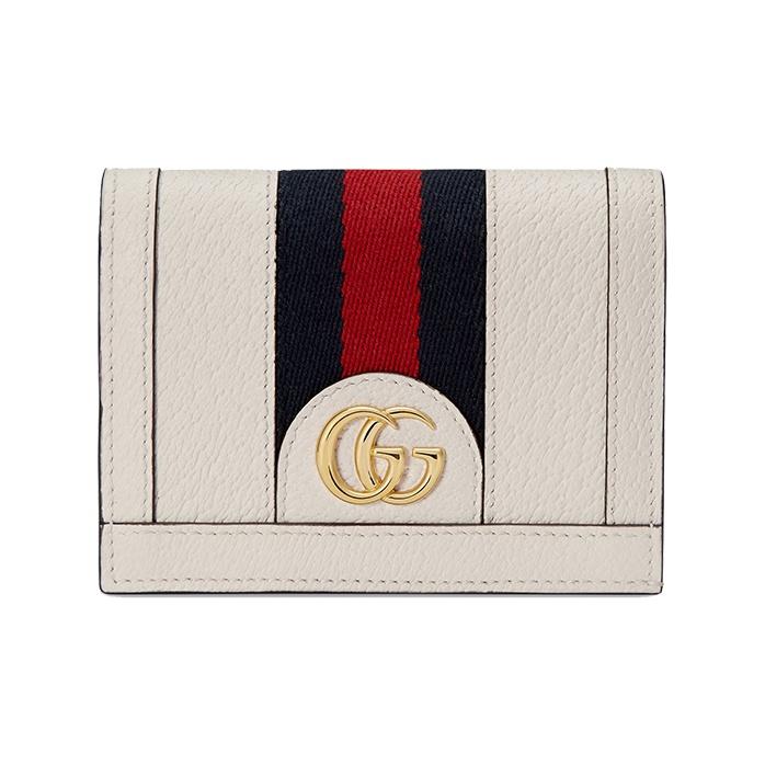 

Gucci Ophidia Золотий Логотип Смужка Web Короткий Клапан Шкіряний Тримач для Карт Жіночий тримач для карток Білий 523155-DJ2DG-8454 Box(Basic Set+Box)